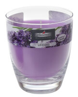 Duftkerze im Glas (bauchig) Lavender 107 x Ø 92...