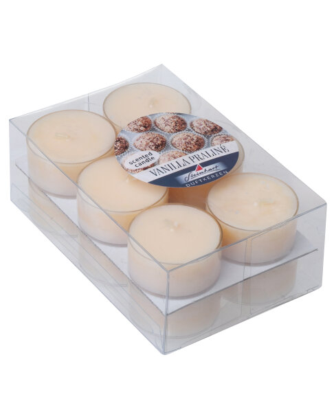 Duftteelichter im 12er Pack Vanilla Praline 18 x Ø 38 mm ca. 4 h