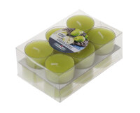 Duftteelichter im 12er Pack Green Apple 18 x Ø 38...