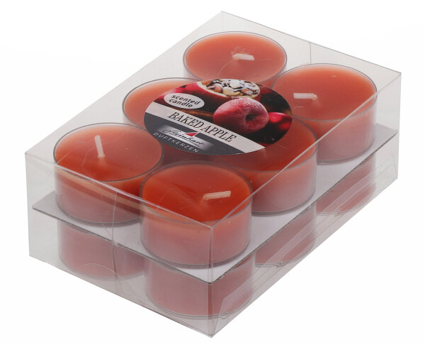 Duftteelichter im 12er Pack Baked Apple 18 x Ø 38 mm ca. 4 h