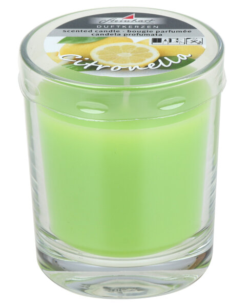 Citronella Kerze im Glas Limette 79 x Ø 65 mm