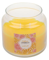 Citronella Kerze Glas Willy mit Etikett "Fresh...