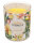 Citronella Kerze im Glas mit Banderole "Tropical" Gelb 79 x Ø 65 mm