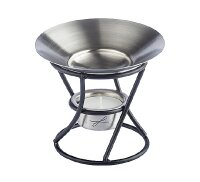 Öllampe Duftlampe "Modern" Schwarz/Silber...