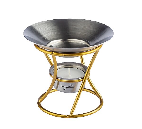 Öllampe Duftlampe "Modern" Gold/Silber mit abnehmbarer Duftschale (Model D)