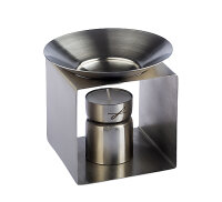 Öllampe "Modern" Silber bebürstet mit...