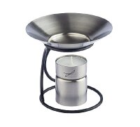 Öllampe Duftlampe "Modern" Schwarz/Silber...