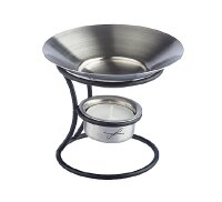 Öllampe Duftlampe "Modern" Schwarz/Silber...