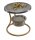 Räucherstövchen "Modern" Gold/Silber mit abnehmbarem Sieb (Model B)