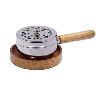 Räucherpfännchen aus Messing Silber vernickelt...