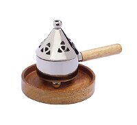 Räucherpfännchen aus Messing Silber vernickelt...