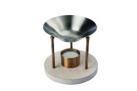 Öllampe „shabby white“ in bronziertem...