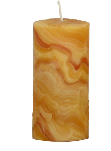 100% Bienenwachskerzen marmoriert Natur 125 x Ø 60 mm, 1 Stück